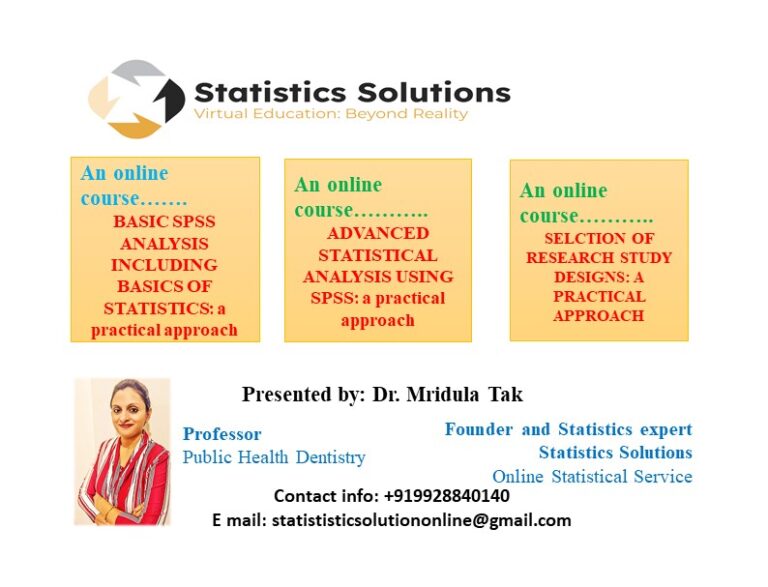 Bundle of three courses (Basic SPSS, Advanced SPSS and Selection of Research Study Designs)