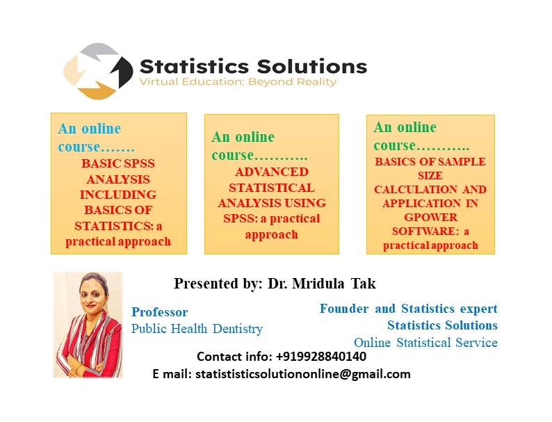 Bundle of three courses (Basic SPSS, Advanced SPSS and Sample size calculation)