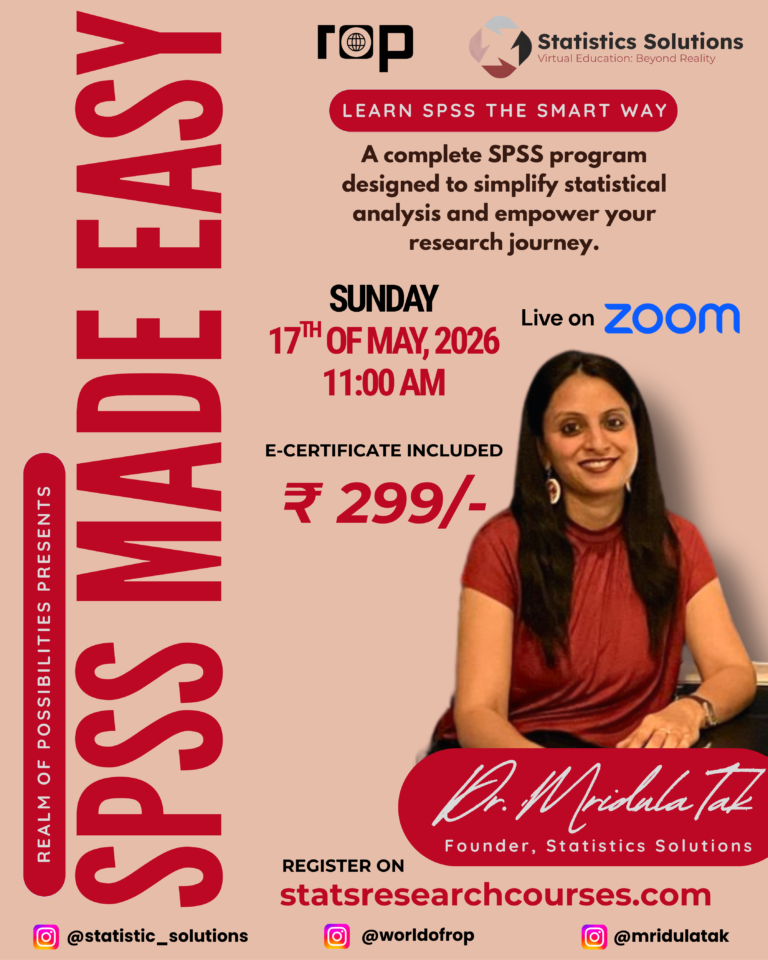 SPSS MADE EASY- LIVE ONLINE WEBINAR