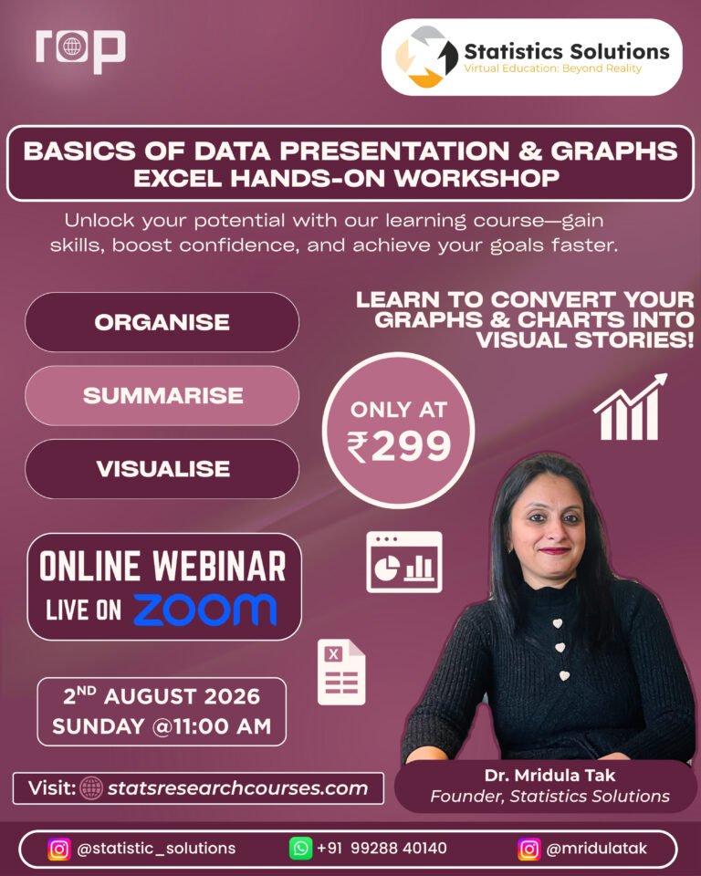 BASICS OF DATA PRESENTATION AND GRAPHS: EXCEL HANDS-ON WORKSHOP